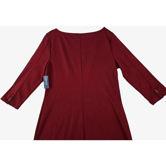 Old Navy ~Woman Size L~ Dark Burgundy Stretchy 3/4 Sleeve Dress Pullover NWT. - Picture 10 of 12